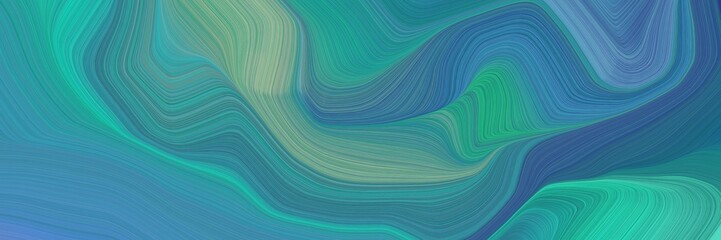 smooth dynamic elegant graphic. smooth swirl waves background illustration with blue chill, dark sea green and cadet blue color