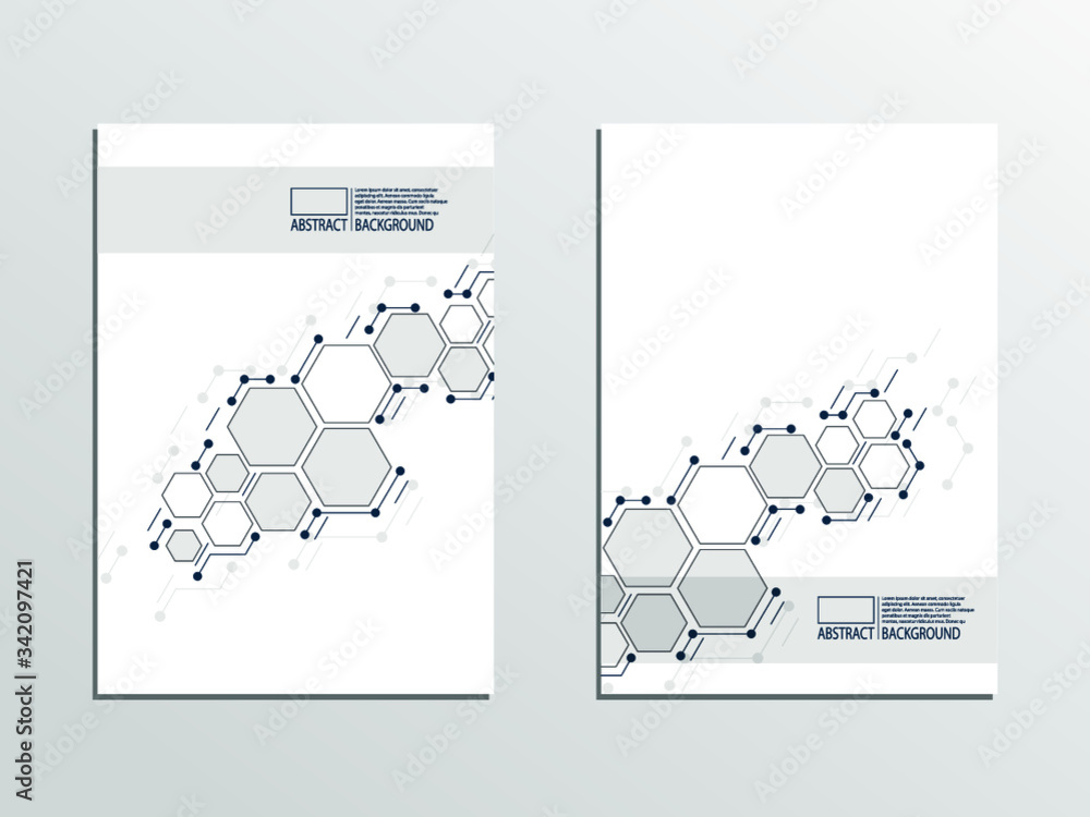 Poster vector technology conceptual poster with multiple lines isolated on white background. dna change con