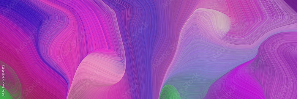 Aufkleber smooth landscape orientation graphic with waves. modern waves background design with moderate violet, pastel purple and dark slate blue color