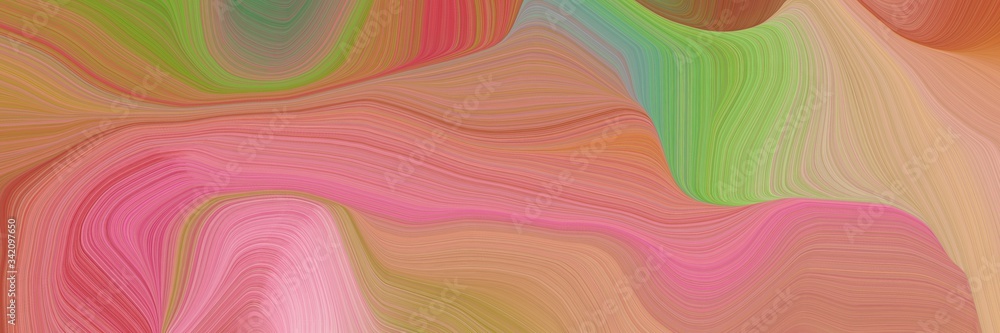 Poster smooth landscape orientation graphic with waves. modern soft swirl waves background illustration wit