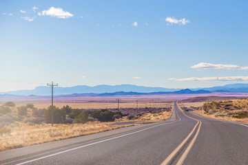 A Lonely Long Road with a Stunning Scenic Landscape View