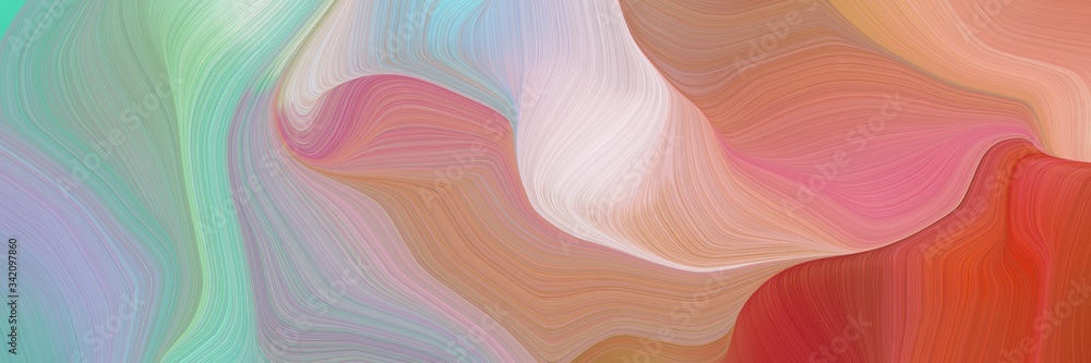 Poster smooth dynamic elegant graphic. modern curvy waves background illustration with rosy brown, firebric
