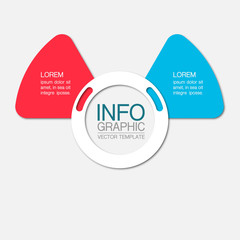 Vector iInfographic template for business, presentations, web design, 2 options.