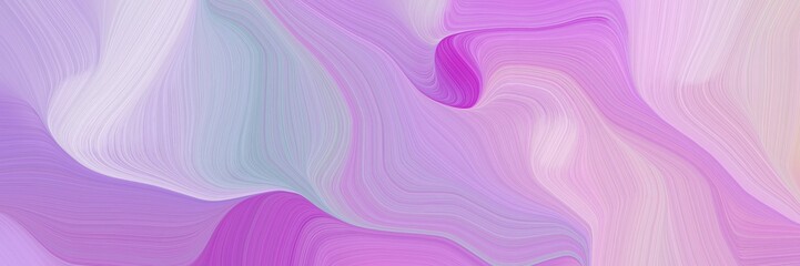 Fototapeta premium smooth landscape orientation graphic with waves. modern soft swirl waves background illustration with plum, orchid and medium orchid color