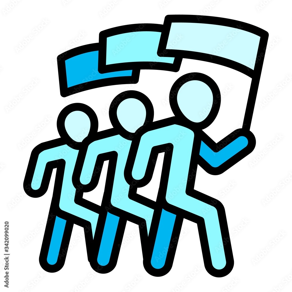 Poster cohesion team icon. outline cohesion team vector icon for web design isolated on white background