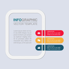 Obraz premium Vector iInfographic template for business, presentations, web design, 3 options.