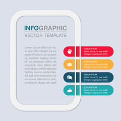Vector iInfographic template for business, presentations, web design, 4 options.
