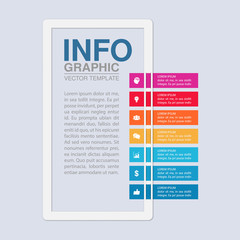 Obraz premium Vector iInfographic template for business, presentations, web design, 7 options.