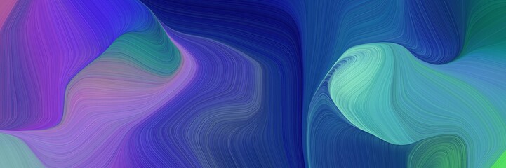 smooth background elegant graphic with dark slate blue, medium aqua marine and medium purple color. curvy background illustration