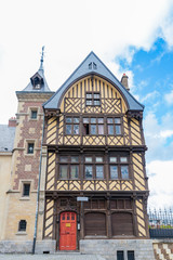Fototapeta na wymiar Half-timbered house in Amiens, France