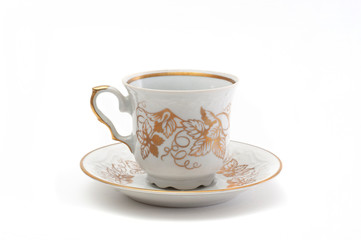 tea cup on a white background