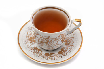 tea cup on a white background