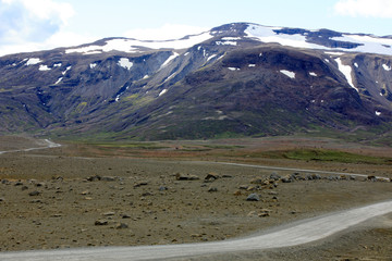 Kjolur / Iceland - August 25, 2017: The Kjolur Highland Road, Iceland, Europe