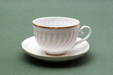 tea cup on a gray background