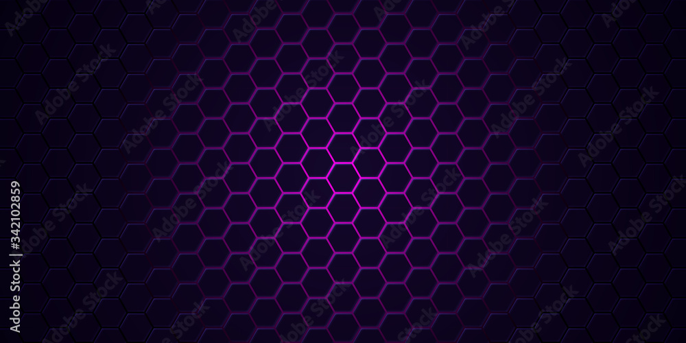Poster abstract neon background with violet light, line and texture. vector banner design in dark night col