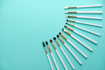 brushes on an isolated background