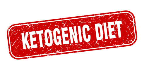 ketogenic diet stamp. ketogenic diet square grungy red sign