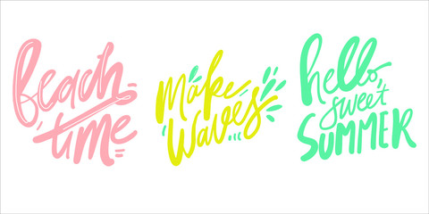 Summer hand lettering quote for your design: cards, posters