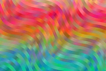 Red, yellow and blue waves vector background.