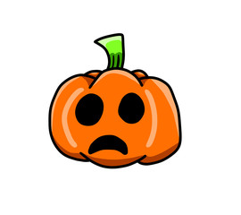 Stylized Creepy Halloween Pumpkin