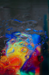 water drops on the glass