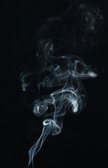  Movement of  smoke on black background. 