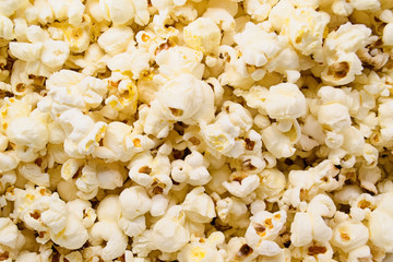 close-up of popcorn texture. copy  space