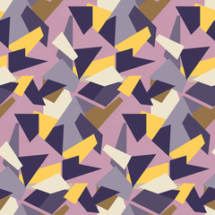 Seamless pattern background with different geometric shapes