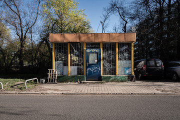 Abandoned street kiosk