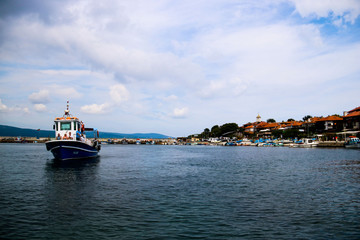 Obraz premium Boat in the sea