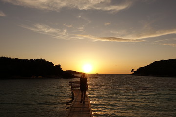 Charming sunset by the sea