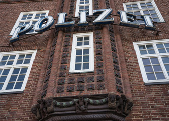 police station in an old brick building
