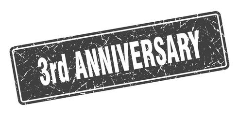 3rd anniversary stamp. 3rd anniversary vintage black label. Sign