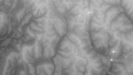 Terrain big data visualization. Futuristic map infographic. Complex topographical data graphic visualization. Abstract data on elevation graph. Monochrome geographical data image.