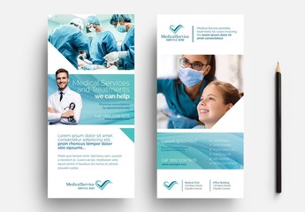 Blue Medical Flyer Layout for Hospitals and Doctors