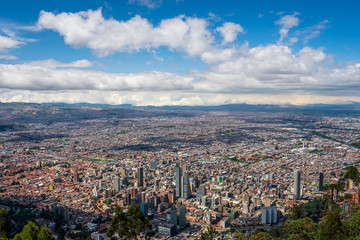 View from the mountain of a big city on a clear day