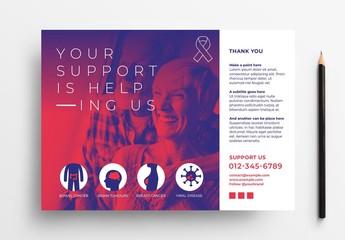 Modern Medical Flyer Layout with Abstract Gradient