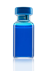 Colofull vaccine and medicine on white background