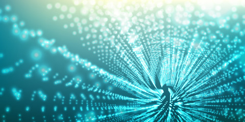 Vector abstract background with the image of the infinite perspectives of a futuristic design .