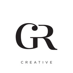 gr company logo design - obrazy, fototapety, plakaty