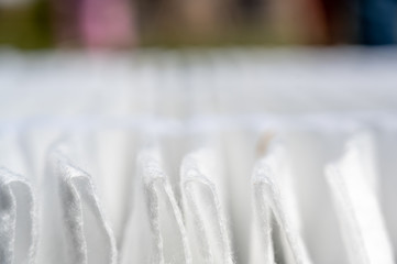 High resolution clean residential air filter - Selective focus of the filter edge. 