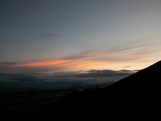sunset in the mountains