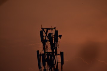 Sunset, sunrise with clouds, light rays and other dramatic effect.