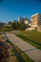 Fototapeta premium SYDNEY, AUSTRALIA - February 1, 2020: Houses near the Bondi Beach in Sydney, NSW, Australia. Australia is a continent located in the south part of the earth.