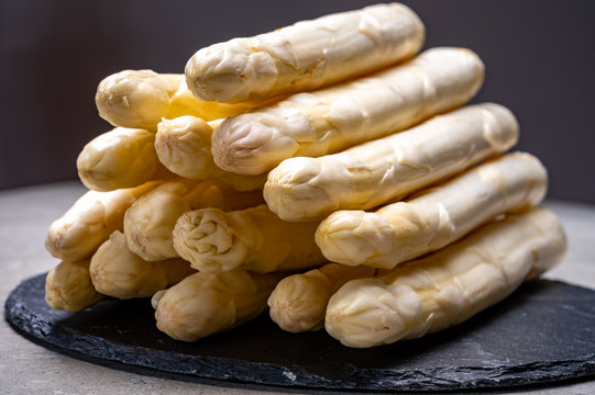 High quality big Dutch white asparagus vegetables ready to cook