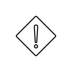 simple icon of a warning sign vector illustration