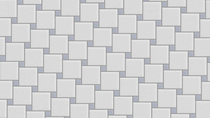 Bigger light gray squares and small gray squares pattern. Abstract textured geometric background in 4k resolution.