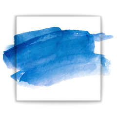 blue watercolor background on white