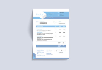 Invoice Layout with Geometric Elements