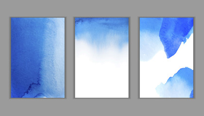 brochure art blue abstract painted watercolor background vector blank